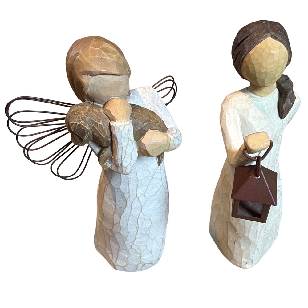 Willow Tree Angel of Friendship and Angel of Hope Figurines Susan Lordi Demdaco